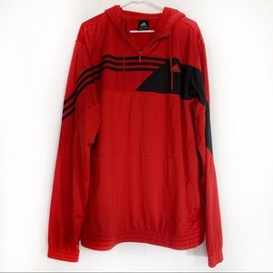 Men’s Adidas Pull over Hoodie Sweater Red 2XL